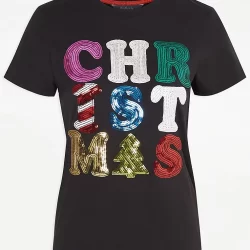 تیشرت زنانه طرح کریسمس وارداتی | فوق‌العاده جذاب